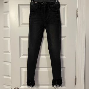 American Eagle Fringe Jeans